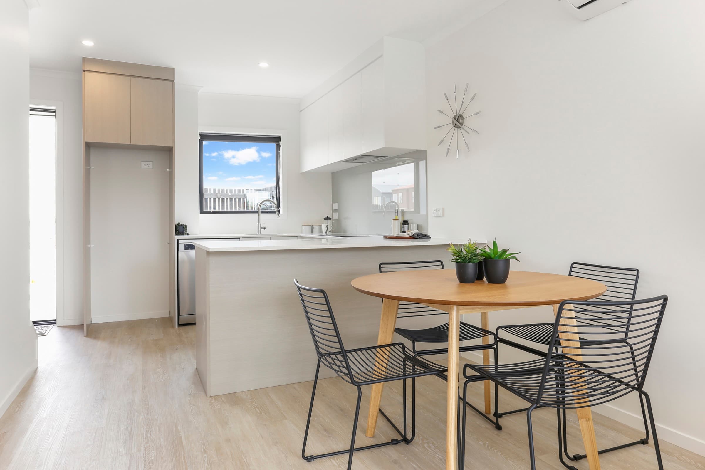 Kitchen and dining — completed Wirihana home