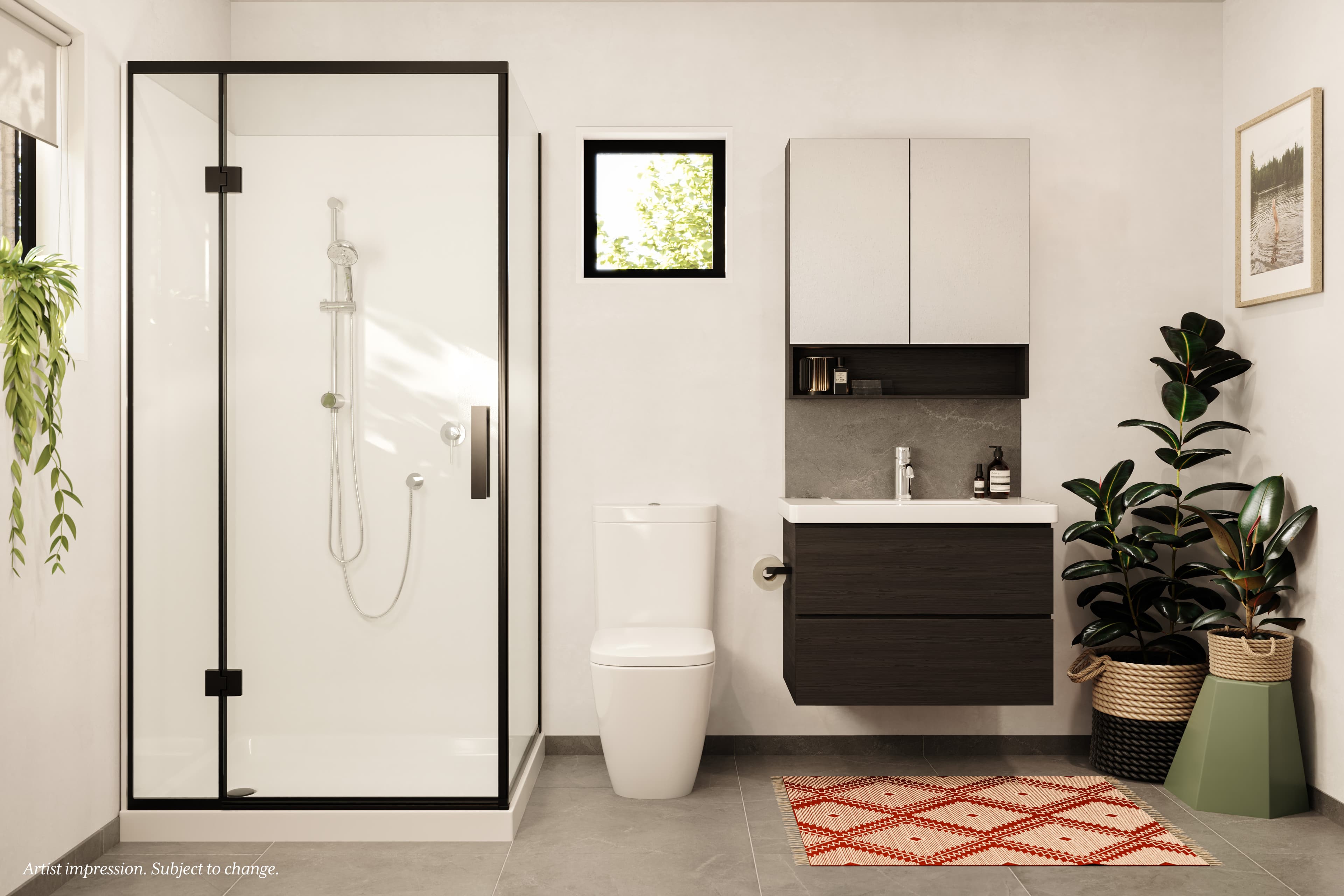 Bathroom — Wirihana home (render)