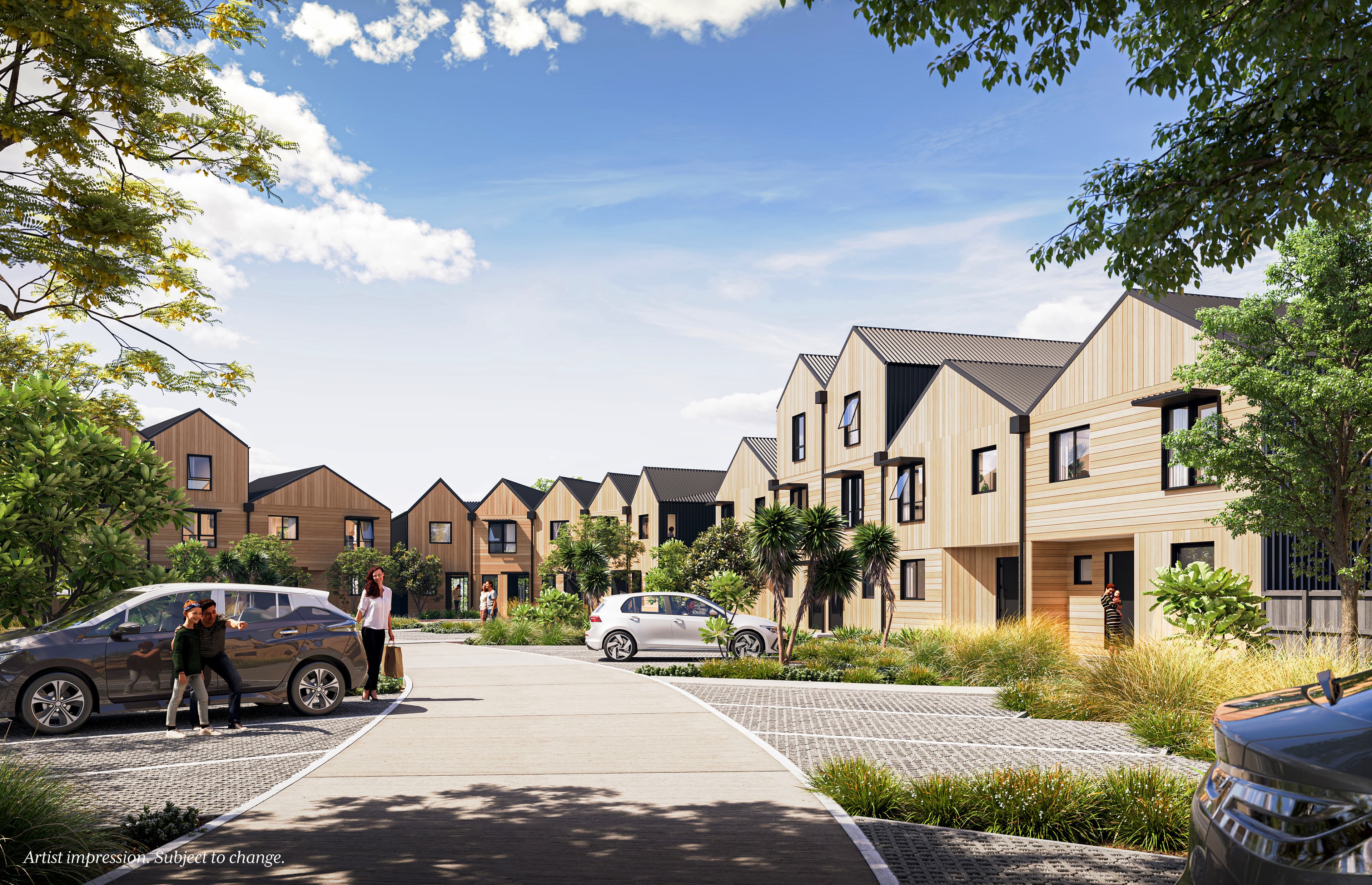 Artist's impression — Village green