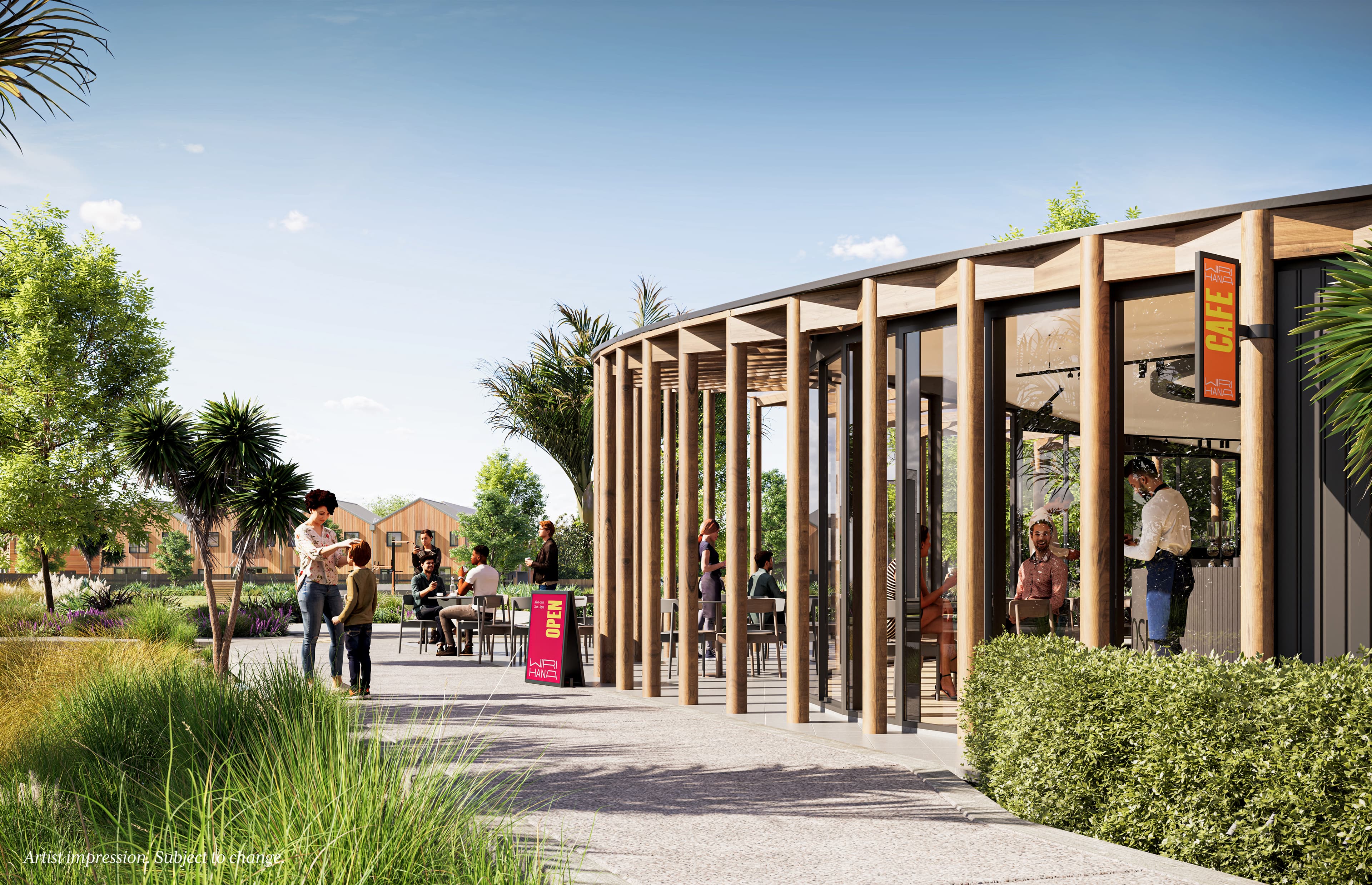 Artist's impression — Café & boardwalk