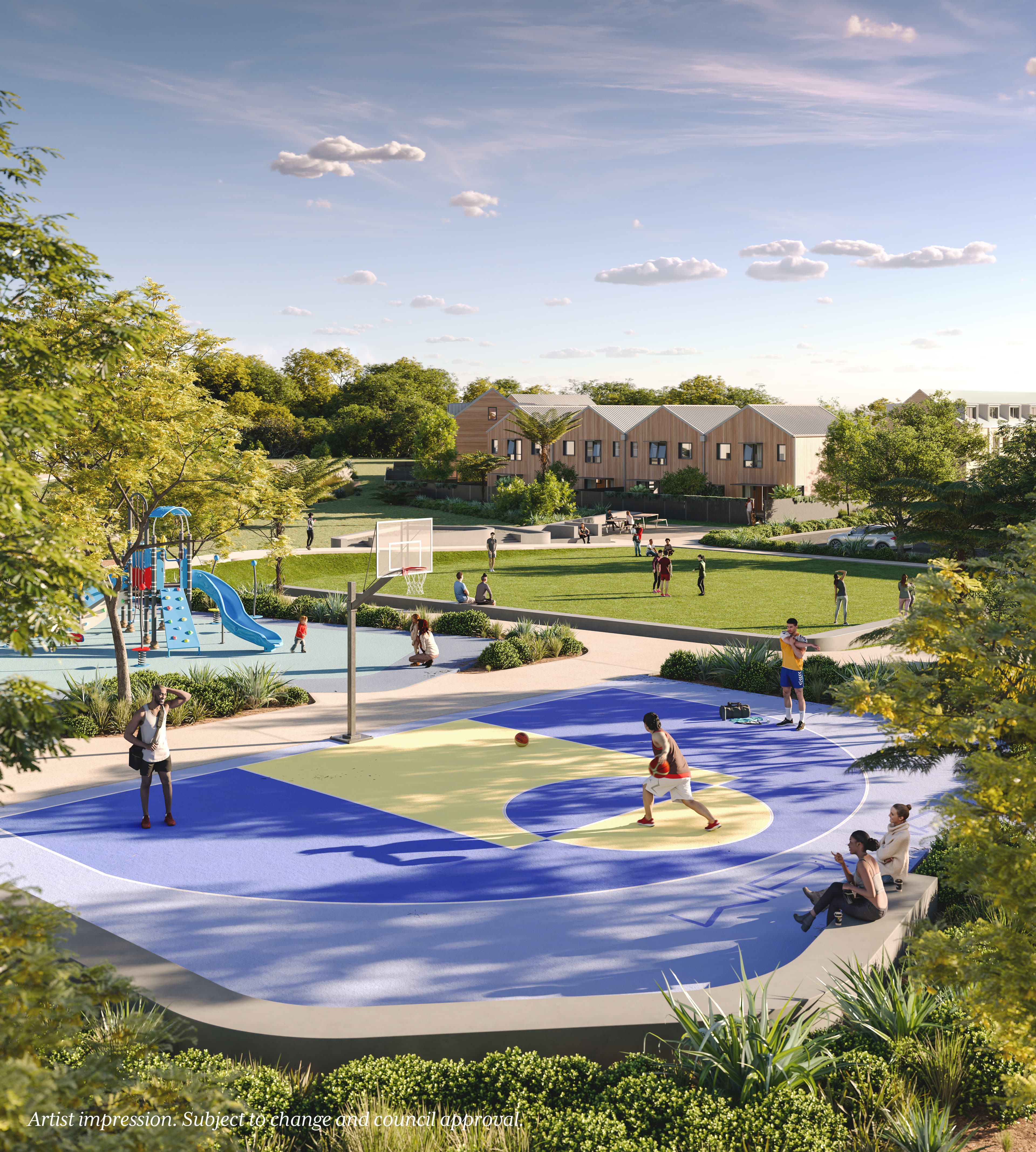 Artist's impression — Walkways & parks